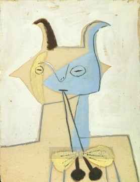 Pablo Picasso Painting - Fauna amarilla y azul tocando el diaule 1946 Pablo Picasso